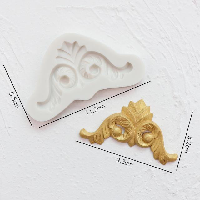 Blomsterranke Relief Silikonformer DIY Kakekant Fondant Kakedekoreringsverktøy Sugarcraft Sjokolade Leire Godteriformer