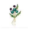 SKEDS Women Creative Enamel Flower Brooches Pins Fashion Exquisite Metal Corsage Brooch Plant Wedding Party Badges Lapel Pin