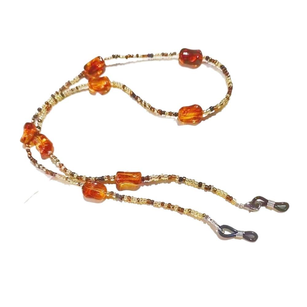 

Защита от потери Янтарная стеклянная цепочка для очков Держатель шнурка для очков для женщин леди девушек