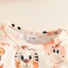 Autumn Lion Long Sleeve Bodysuit & Corduroy Overalls Set for Baby Boys