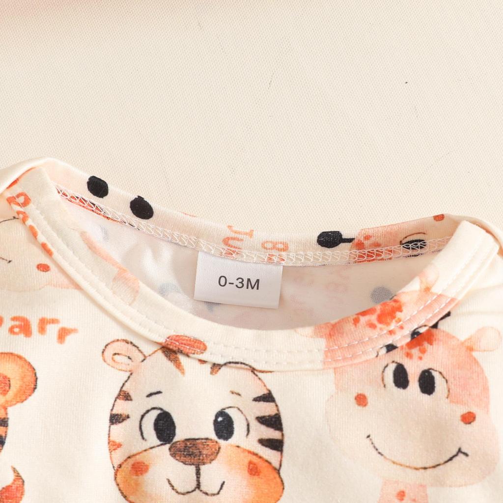 Autumn Lion Long Sleeve Bodysuit & Corduroy Overalls Set for Baby Boys