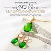 Amber by Mazukna Faceted Green Amber Earrings Jewelry in Silver 925 with Hardware and Leverback Lightweight and Perfect Gift for Includes Certificate
