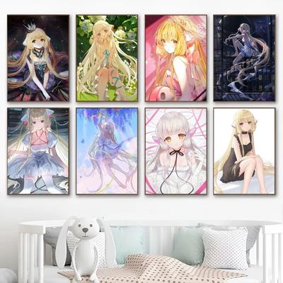 Chobits Retro Canvas Paintings Poster Vintage Room Bar Cafe Decor Home Decor