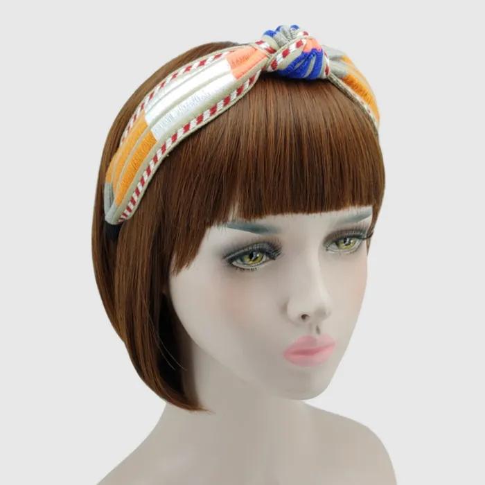 LALA Ethnic Striped Hairband - Beige