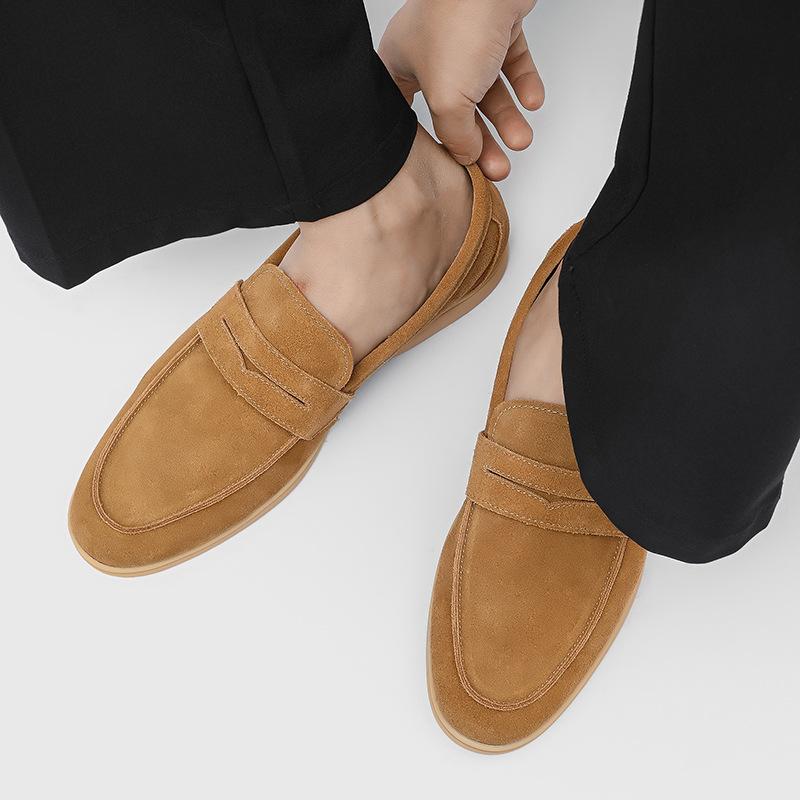 Herren Sommer atmungsaktiv 2025 neue Ein-Pedal Lazy Business Casual Herrenschuhe 8225 khaki-J