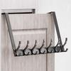 Punch-Free Aluminum Over-the-Door Hook Rack