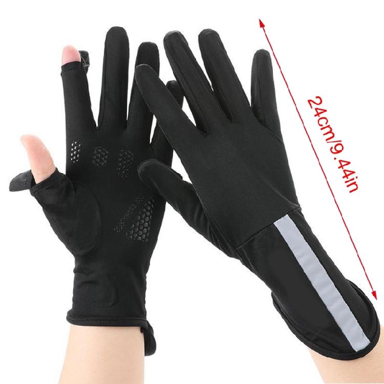 Two Finger Exposed Cycling Gloves Breathable Cooling Gloves for Outdoor Sports