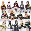 Anime@ Demon Slayer Action Figures Tanjirou Tomioka GiyuuZenitsu  Kochou Nezuko Anime Figure Collect Kid Doll Toys for Children