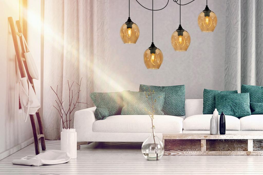 MODERN GLASS SPIDER CEILING HANGING LAMP