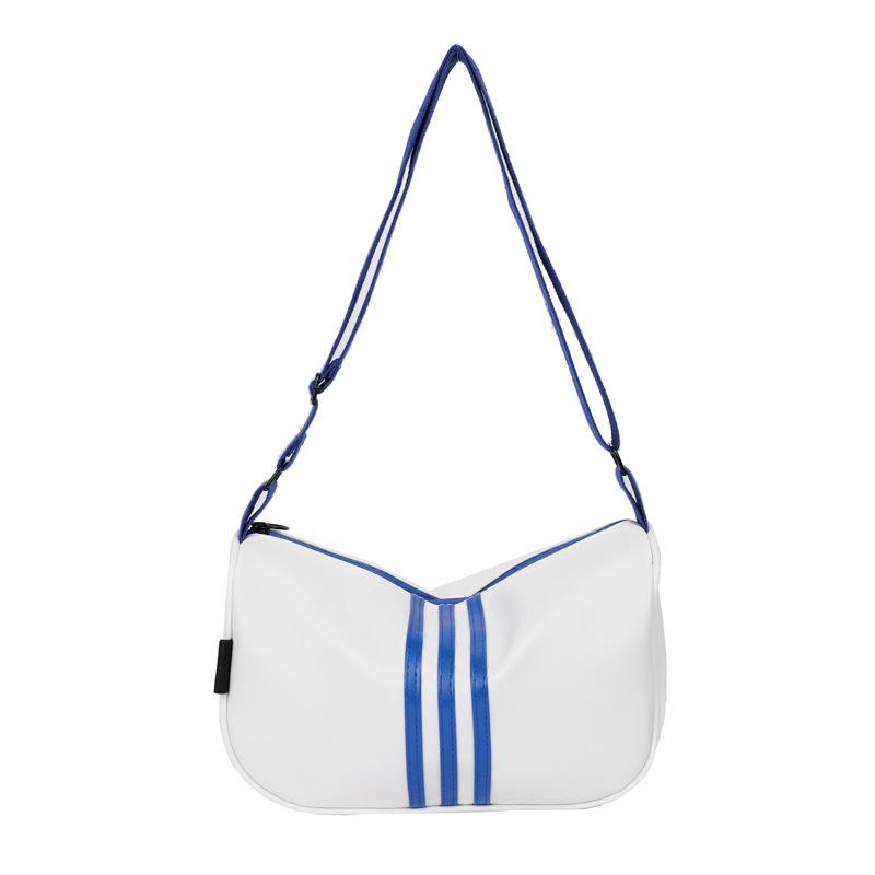 New Fashion Shoulder Bag Casual Oxford Cloth Crossbody Bag Sports Lightweight Striped Small Square Bag Men's and Women's Backpack