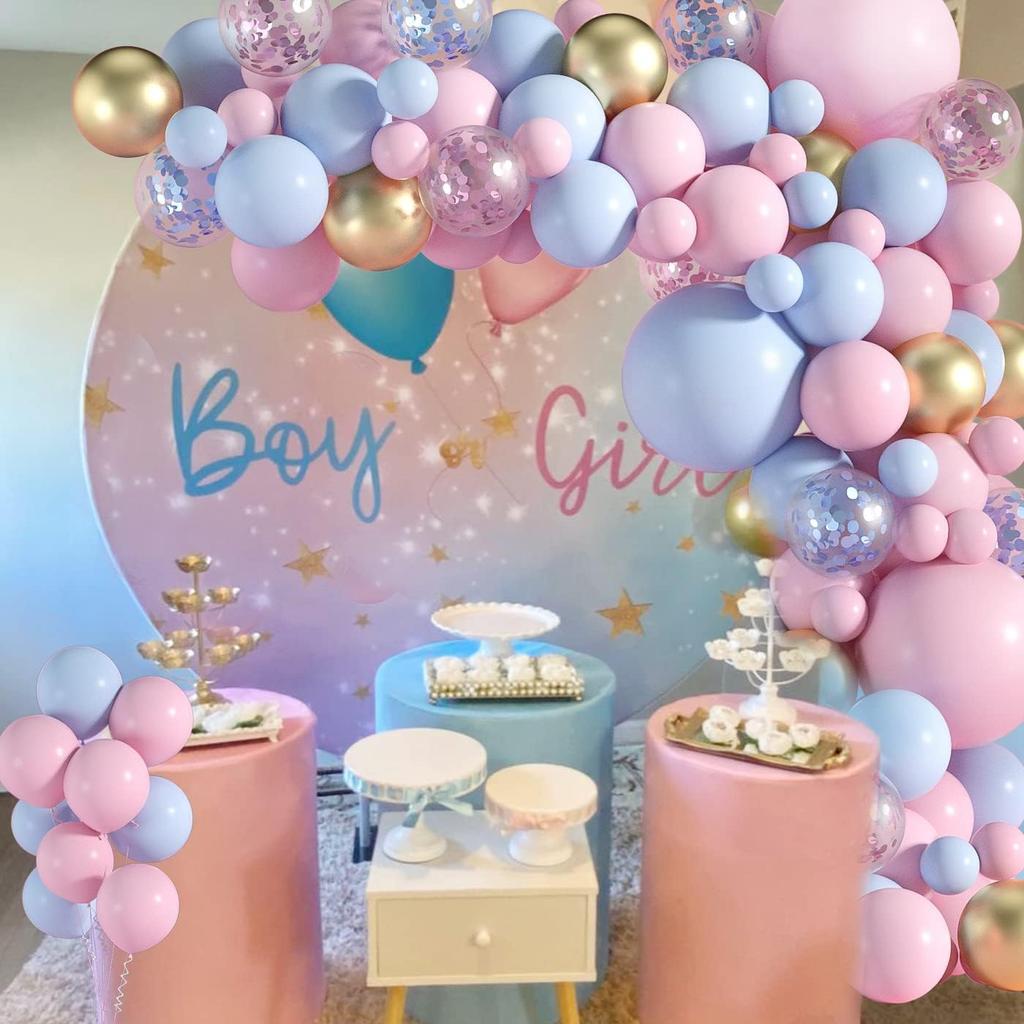 Gender Reveal Blue Pink Balloon Garland Arch Birthday Party Decor Kids Birthday Ballon Wedding Supplies Latex Ballon Baby Shower