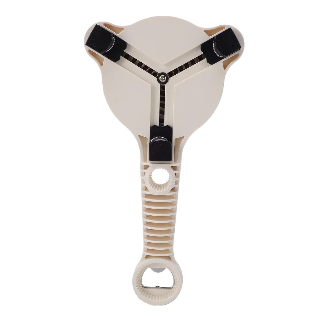 4 in 1 Jar Opener Adjustable Stainless Steel Lid Remover Manual Can Opener for Kitchen Jars Bottles Cans Khaki