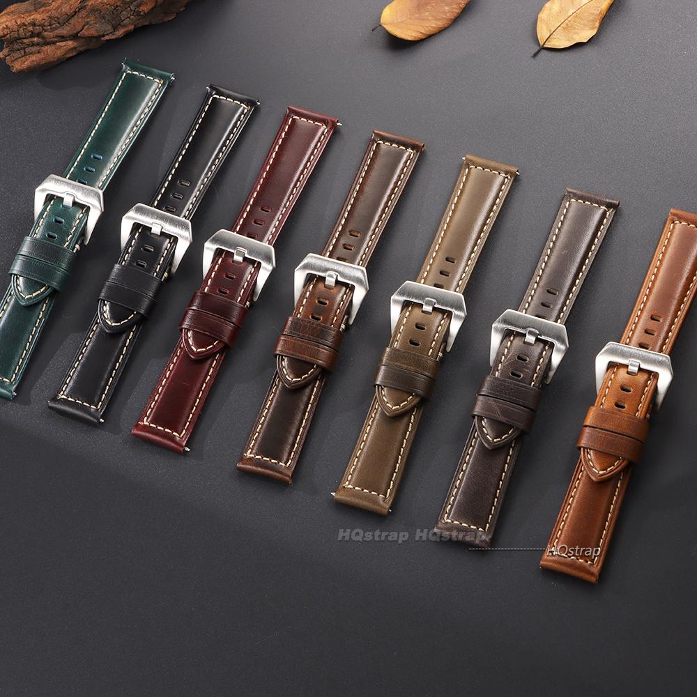 Echtes Kalbsleder Armband 20mm 22mm 24mm 26mm für Panerai Ersatzgürtel Lederarmband für Galaxy Watch 6 5 Zubehör