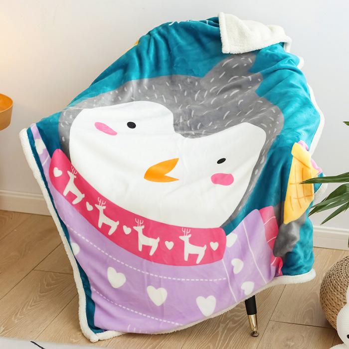 2025 Lambswool Double-Layer Thickened Warm Kids' Cloud Blanket