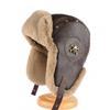 Unisex Vintage Leather Aviator Hat Winter Warm Ear Protection Cap Outdoor Riding Daily Wear