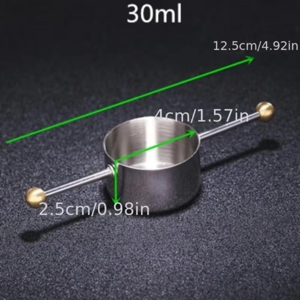 Stainless Steel Cocktail Jigger 30ml Double Bead Design Precision Mixing Tool Professional Long Rod Bartender Measuring Tools