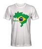 Brazil Country Flag Map Printed Gift TShirt Summer Cotton ONeck Short Sleeve Unisexs T Shirt New S3XL