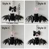 Soft Touch Bear with Wing Keychain Gothic Style Halloween Bat Bear Charm  Backpack Decor