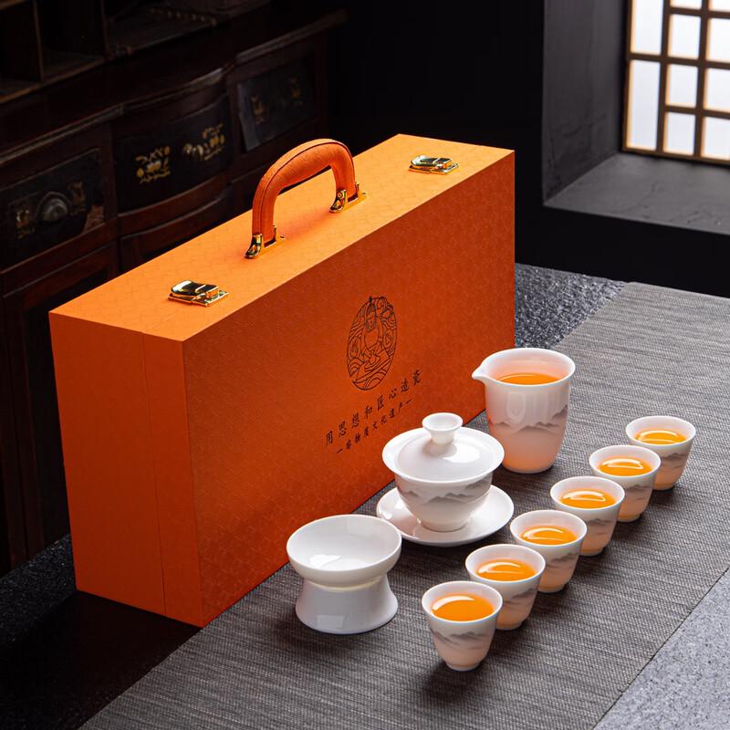

Tuopai Mutton Fat Jade Ceramic Kung Fu Tea Set - Gift Boxed