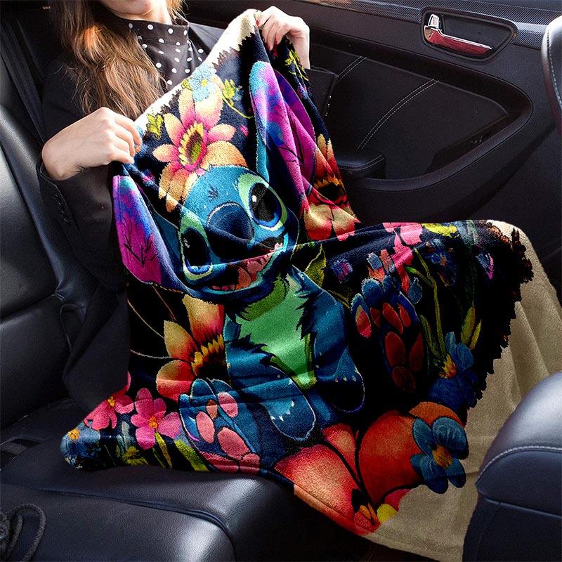 1pc Stitch Printing Blanket - Soft, All-Season Throw for Office Blanket, Personalized Gift with Adorable Cartoon Design