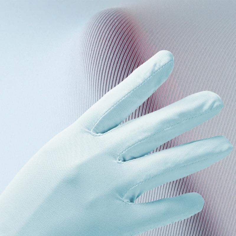 New Riding Gloves Female for Sun for Protection Thin Short Outdoor Ice Silk Anti-UV Anti-Skid Elastic Gloves