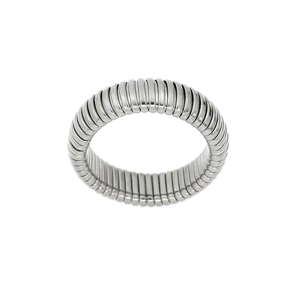 Glänzende Kristall High-End Anlaufgeschützte Mode Geometrische Offene Vergoldete Edelstahlringe für Damen Ehering Schmuck Geschenke
