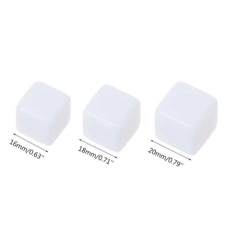 White Blank Dice Game Props Educational Toys Club/Party/Family Games Accessories