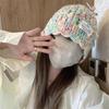 New Colorful Knitted Pullover Hat Women's Autumn and Winter Japanese Sweet and Versatile Bow Warm Woolen Hat