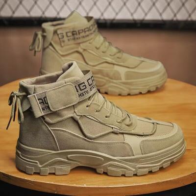 Martin boots herrskor vår och höst nya höga kängor herr koreansk version mångsidiga brittisk stil korta stövlar avslappnade trendiga skor