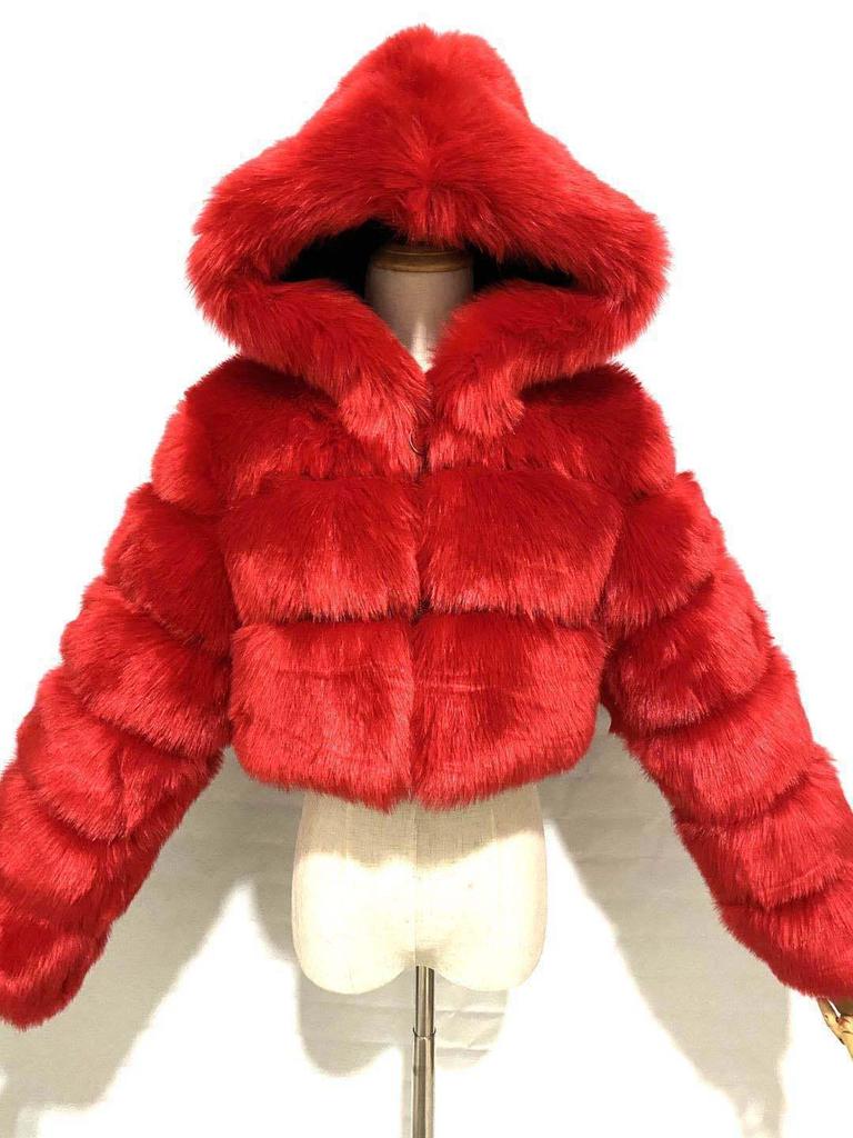 New European & American Short Faux Fur Coat