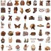 10/30/50PCS Cartoon Chocolate PVC Sticky Sticker Aesthetic DIY Decoration Scrapbooking Hand Accounting Supplies