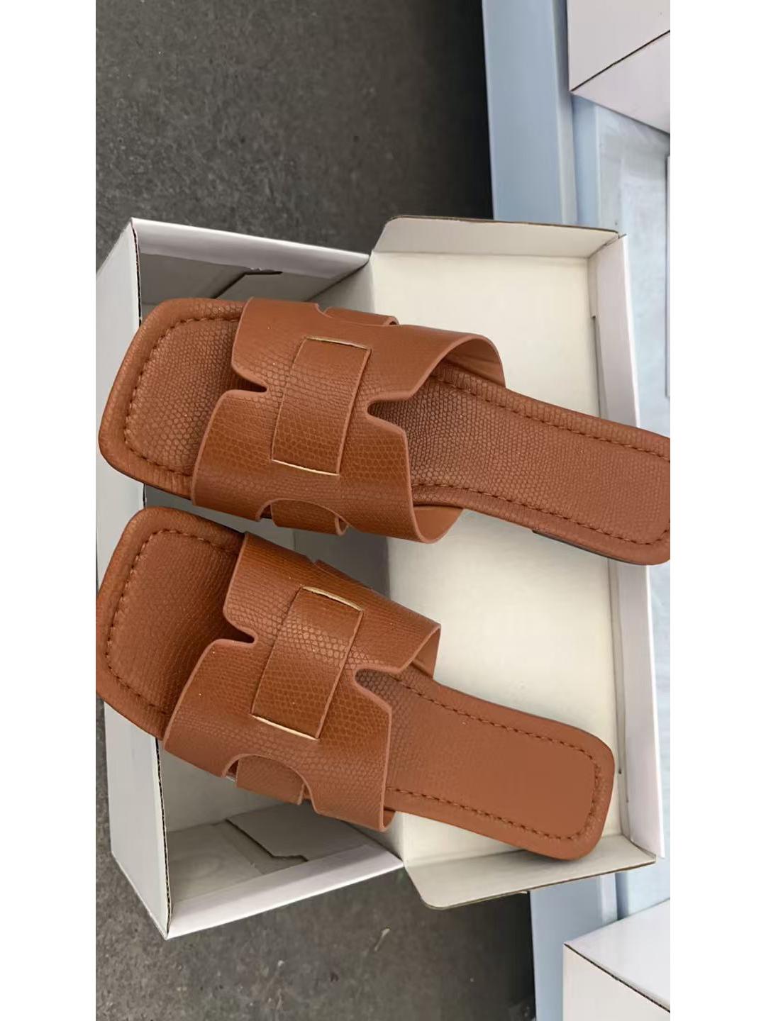 

Women s Plus Size Square Toe Strap Sandals - 2023 Summer Beach & Outdoor Fashion 43 коричневий