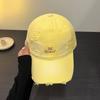 Ripped Letter Embroidery Baseball Cap Children Spring And Summer Soft Top Cap Men'S High Quality Trend