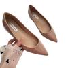 French nude inner height increase single shoes 2025 new versatile light mouth commuting pointed temperament comfortable women's shoes