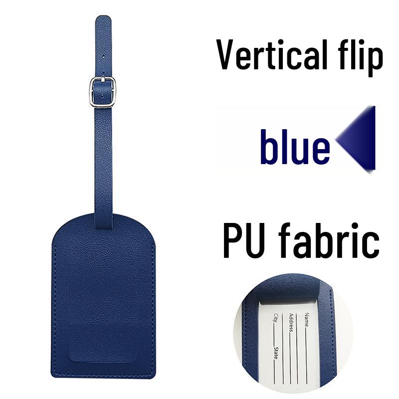 Metal Buckle Boarding Pass and PU Leather Luggage Tag with Hot Stamped Paper Card