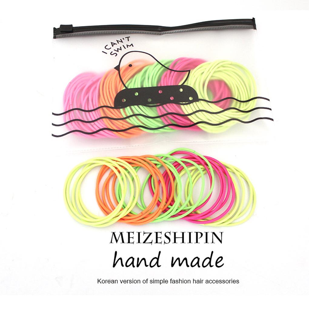 100 Pieces Girl Hair Bands Household Simple Style Women Hairs Ties Hairdressing Hairband Hairstyling Rope Headdress for Home Use