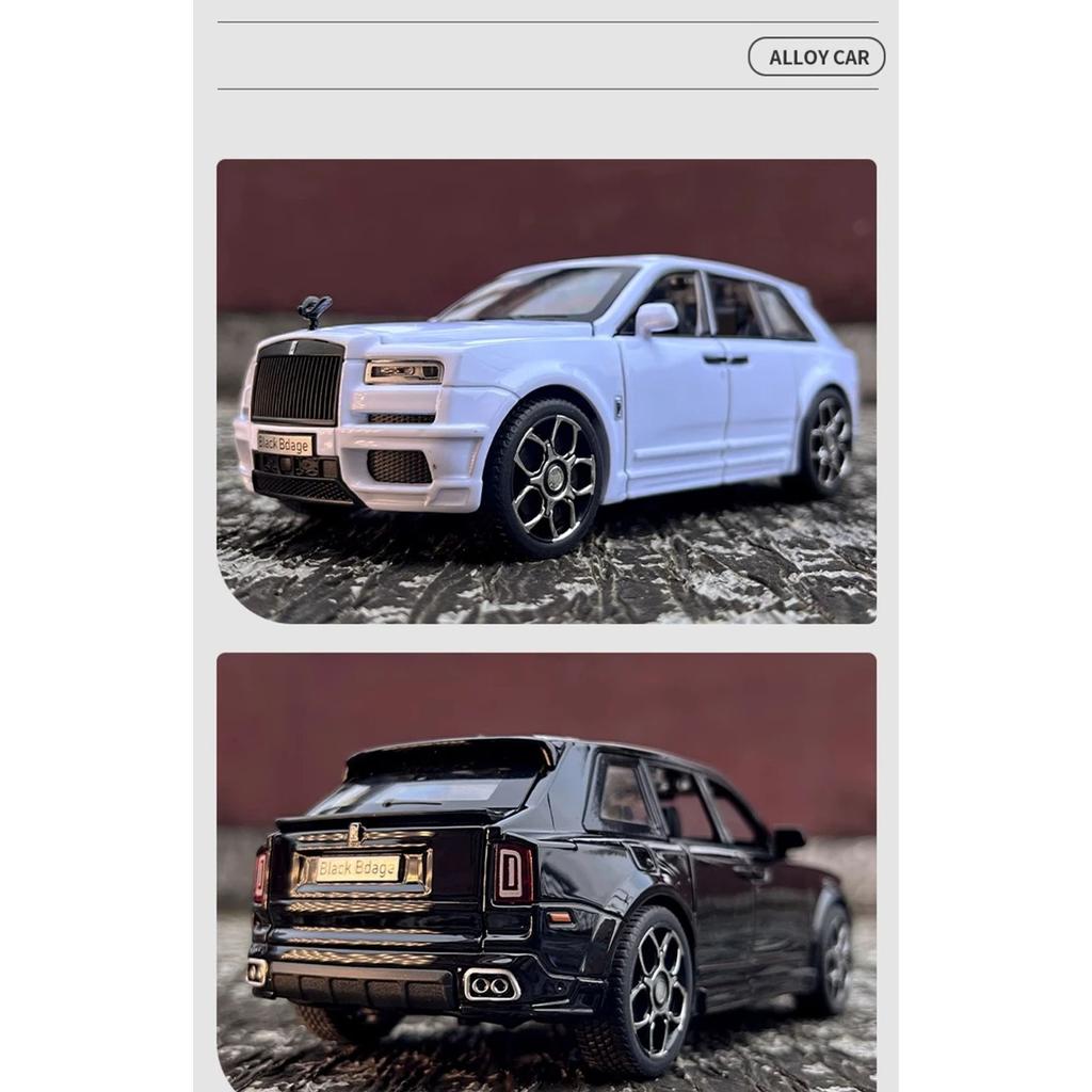 1/32 Rolls Royce Cullinan SUV Slitinový Luxusní Model Auta Odlévaný Kovový Model Auta Vozidla Model Simulace Zvuk a Světlo Dětský Dárek