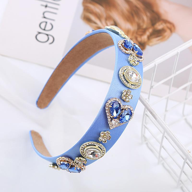 Fashion Baroque Glass Drill Love Valentine's Day Headband Simple High Quality Luxury Hair Accessories