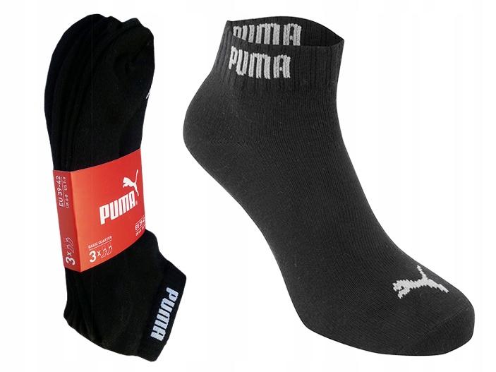 Puma Quarter Socks Black Size 39-42