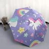 1pc Unicorn Fantasy Rainbow Stars Moon Umbrella with Plastic Handle,Suitable for All Seasons Home Travel Outdoor UmbrellaDD1395