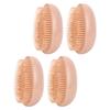 4pcs Wheat Straw Hair Brush Egg Shape Detangling Brush Portable Styling Comb Hair Brush for All Hair