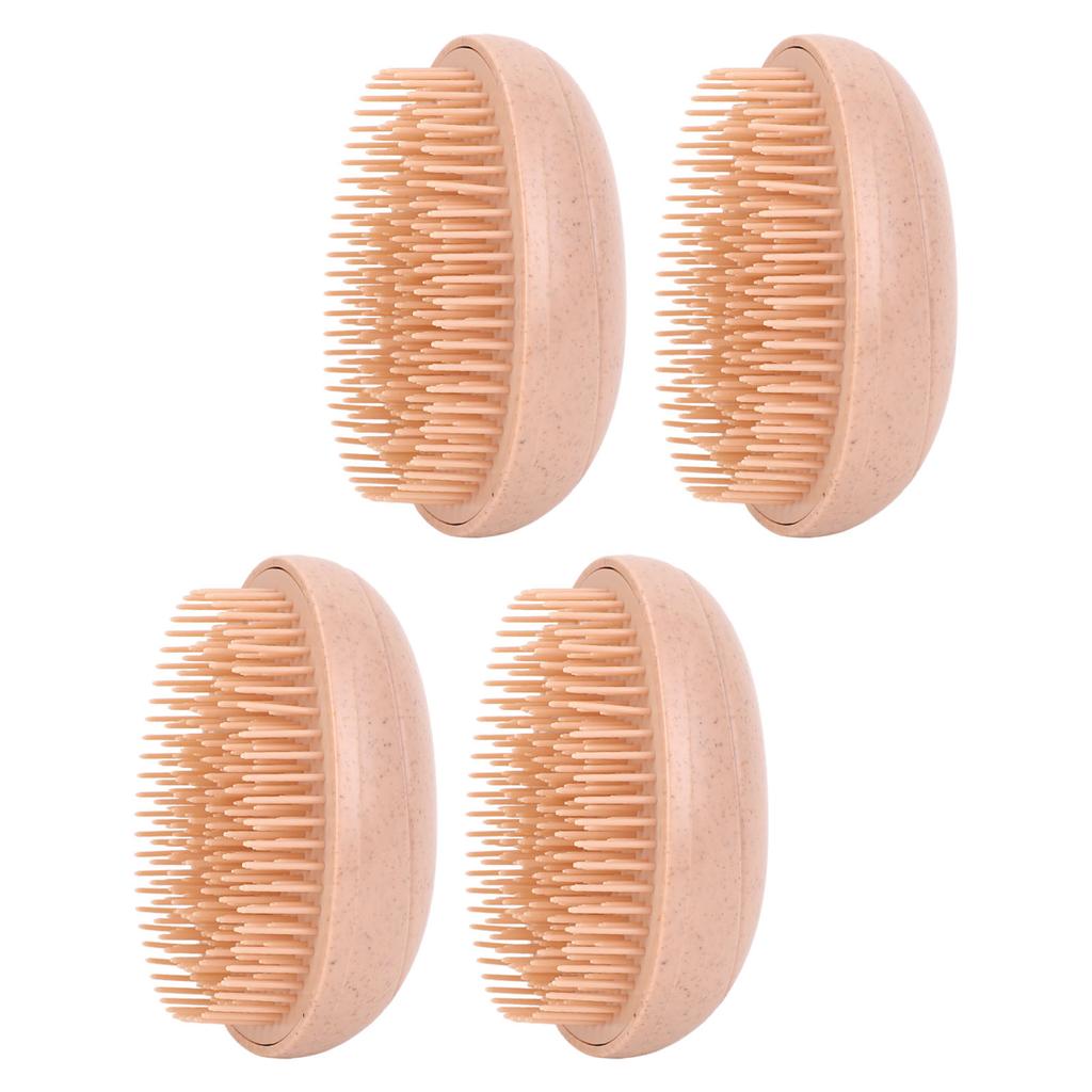 4pcs Wheat Straw Hair Brush Egg Shape Detangling Brush Portable Styling Comb Hair Brush for All Hair