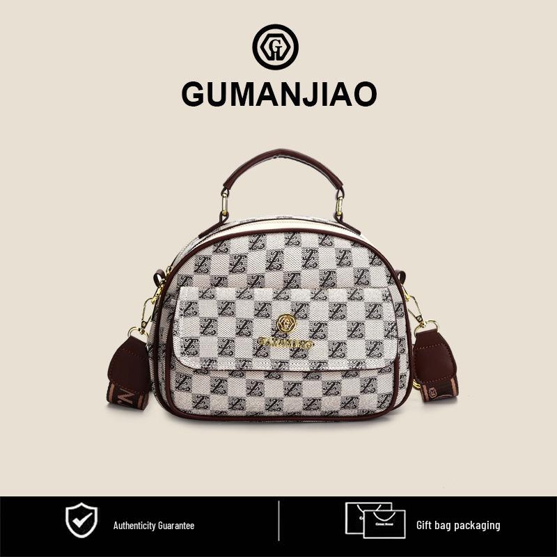 

2025 Women s Trendy Classic Small Round Crossbody Bag 25x9x18 cm бежевый