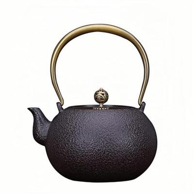 OULOVECO Handmade Iron Teapot, IH Compatible, Direct Flame Compatible, Teapot Set, 1.2L, for Iron Supplementation, Tea Only