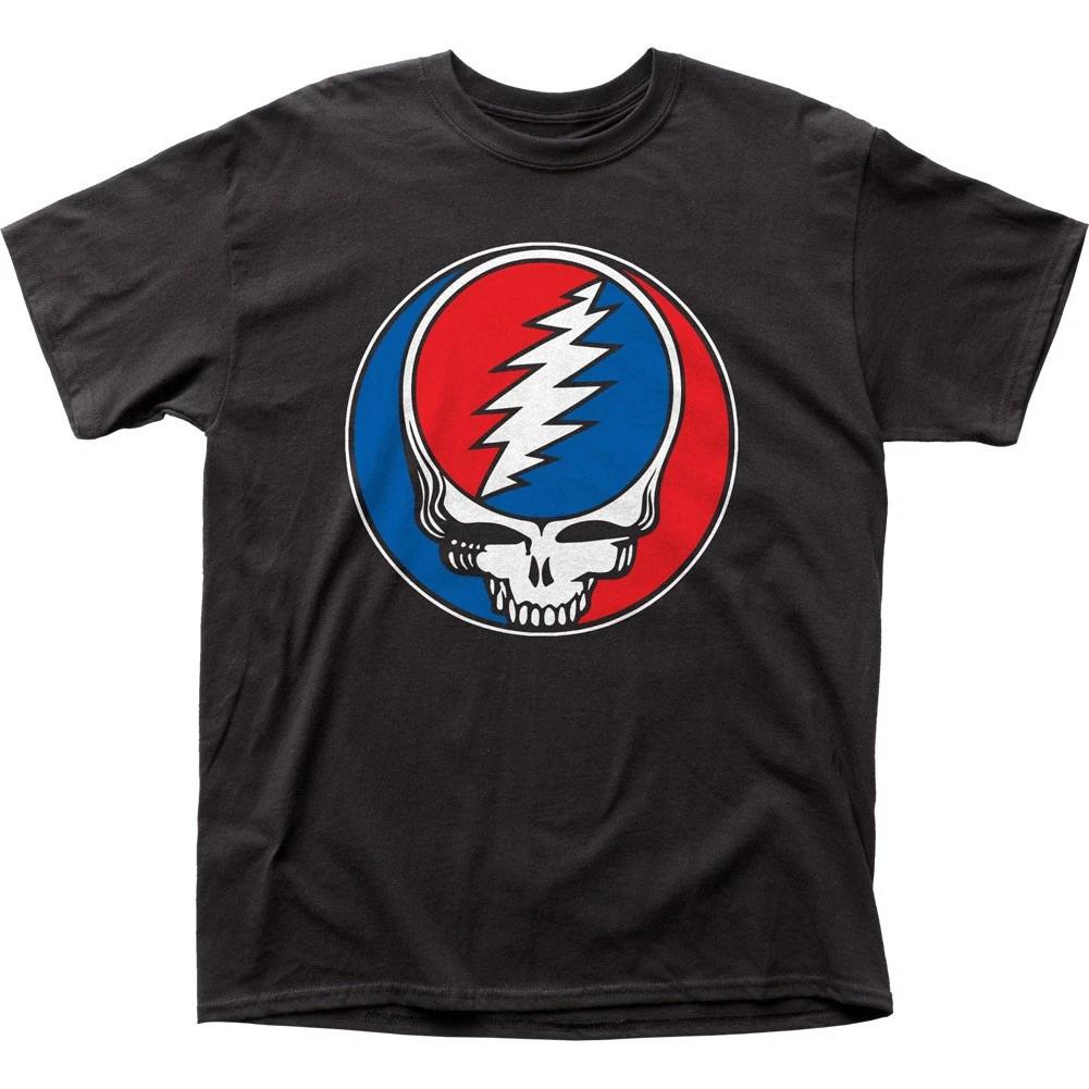 Greatful Dead Logo Steal Your Face Mens T Shirt Music Classic Band Tee New Black M