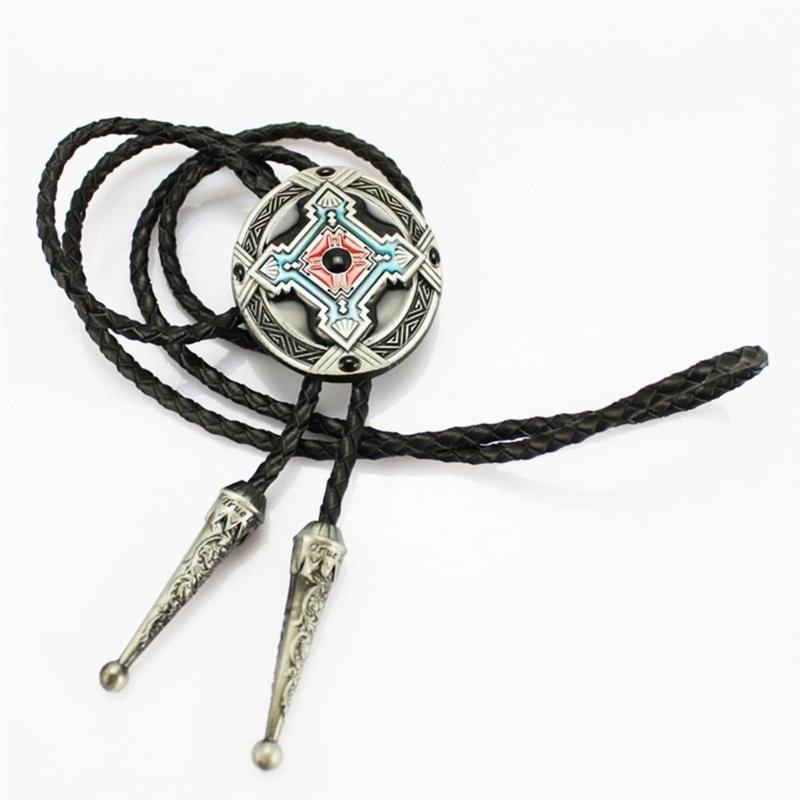 Western Cowboy Bolo Tie Totem Necktie  Lariat Necklace Costume Accessory Bolo Tie Western