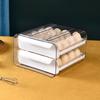 Transparent Egg Storage Box Double Layer Kitchen Egg Box Drawer Style Egg Box  Household Crisper