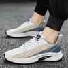 Men Mesh Breathable Platform Sneakers Summer New Trendy Versatile Lace-up Air-cushion Running Shoes Lightweight Tenis Shoes 2024