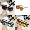 2023 Double bridge square Women Sunglasses Vintage Brand Designer Men Sun Glasses Shades Female Exaggerated oversize sunglasses