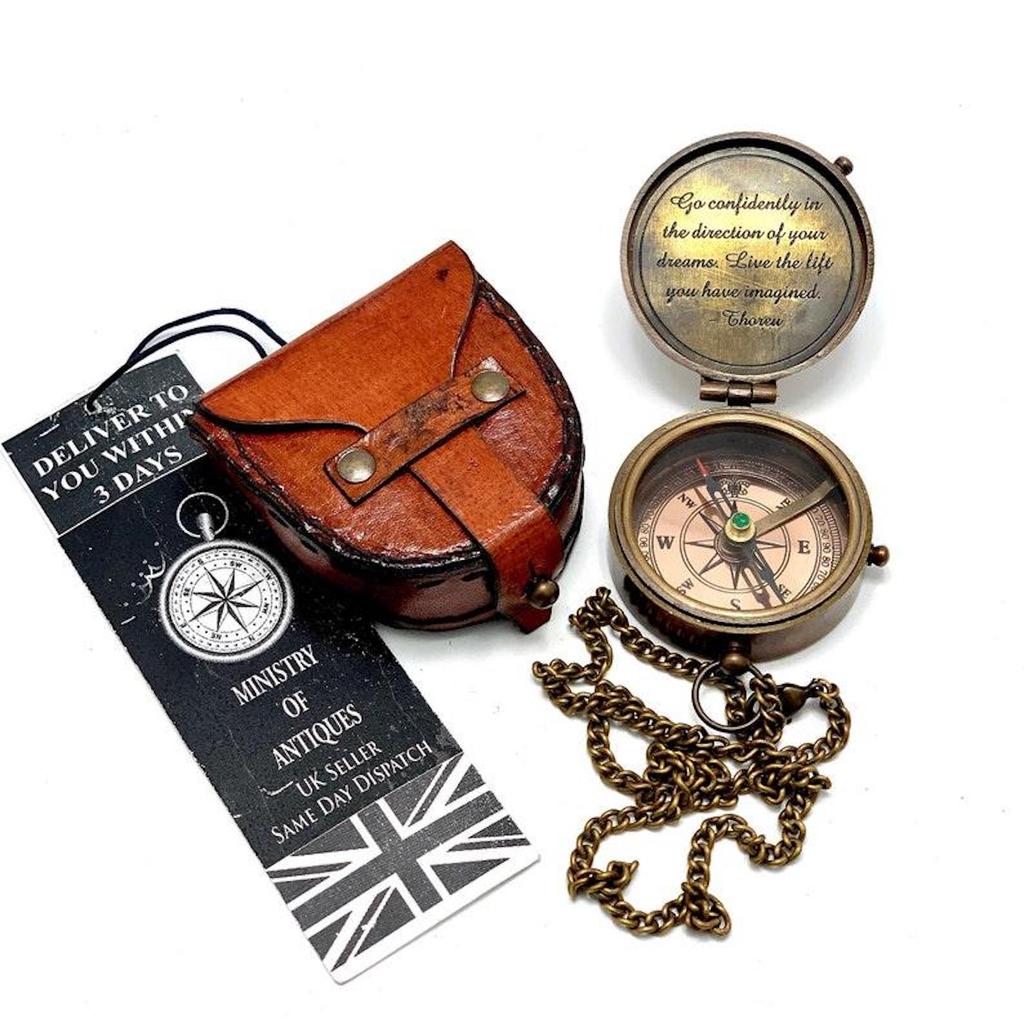Engraved Pocket Compass Brass Nautical Compass, Handmade Compass, Christmas Gift, Gift for Husband, Mens Gift, Gift for Her, Wedding Gift